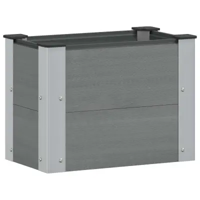 vidaXL Vrtna visoka greda Siva 50 x 30 x 36 cm