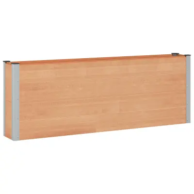 vidaXL Vrtna visoka greda Rjava 200 x 30 x 72 cm WPC in aluminij