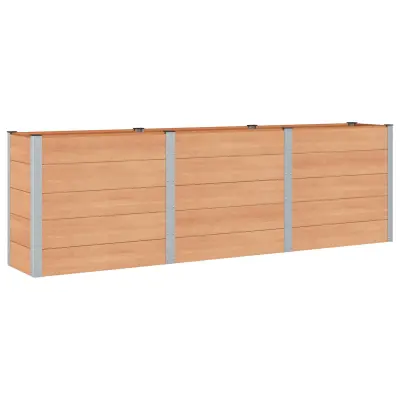 vidaXL Vrtna visoka greda Rjava 300 x 50 x 91 cm