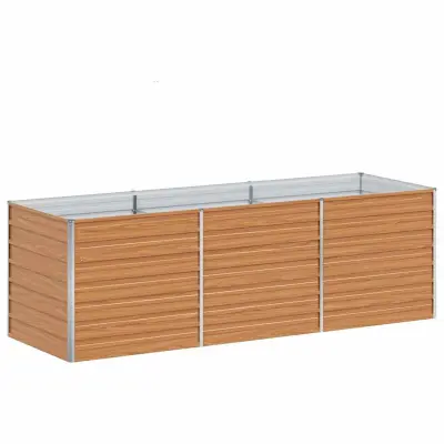 vidaXL Vrtna visoka greda Svetlo rjava 240 x 80 x 77 cm