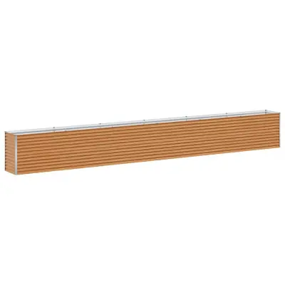 vidaXL Vrtna visoka greda 582 x 50 x 68 cm Cinkana jeklena