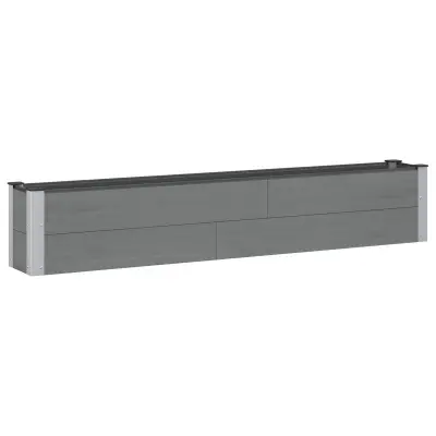 vidaXL Vrtna visoka greda Siva 200 x 30 x 36 cm