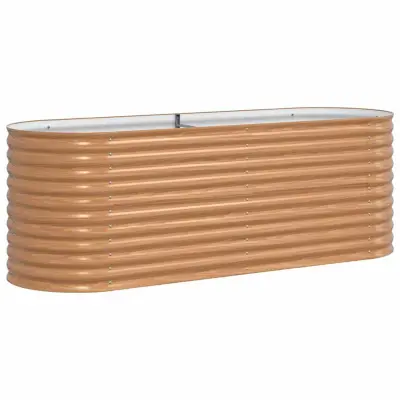vidaXL Dvignjena gredica Rjava 240 x 80 x 81 cm Jeklo
