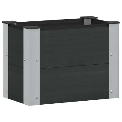 vidaXL Vrtna visoka greda Črna 50 x 30 x 36 cm