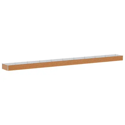 vidaXL Vrtna visoka greda 970 x 100 x 36 cm Cinkana jeklena