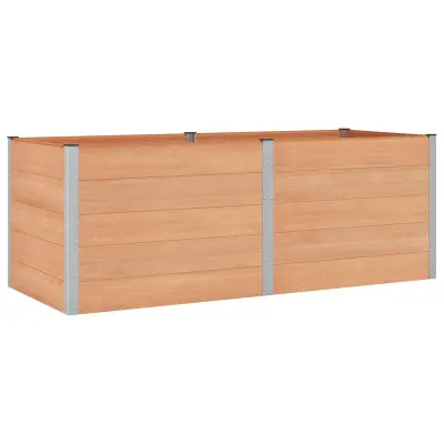 vidaXL Vrtna visoka greda Rjava 250 x 100 x 91 cm