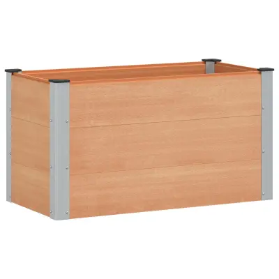 vidaXL Vrtna visoka greda Rjava 100 x 50 x 54 cm