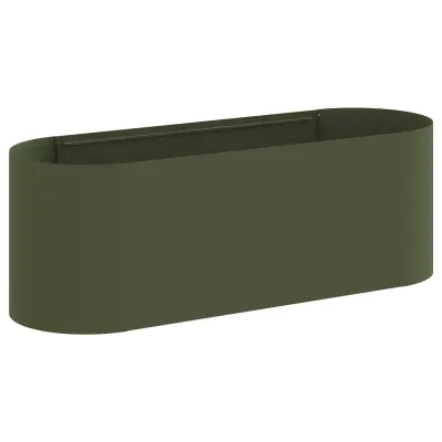 vidaXL Povišana vrtna gredica Olivno zelena 120 x 40 x 40 cm