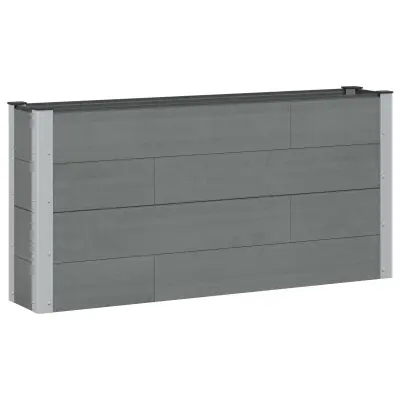 vidaXL Vrtna visoka greda Siva 150 x 30 x 72 cm