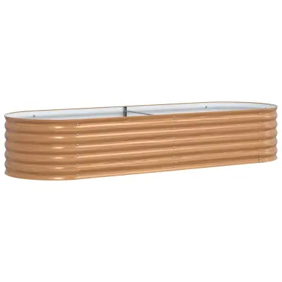 vidaXL Dvignjena gredica Rjava 240 x 80 x 44 cm Jeklo