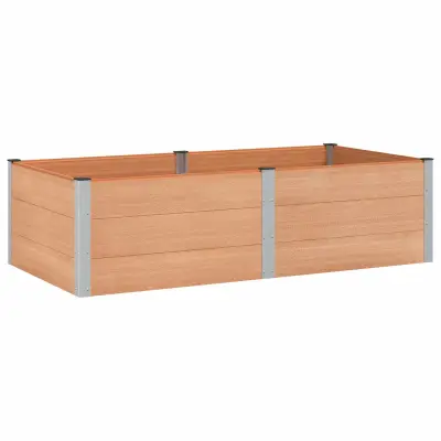 vidaXL Vrtna visoka greda Rjava 200 x 100 x 54 cm