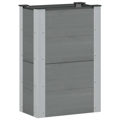 vidaXL Vrtna visoka greda Siva 50 x 30 x 72 cm