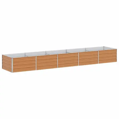 vidaXL Vrtna visoka greda Svetlo rjava 400 x 80 x 45 cm