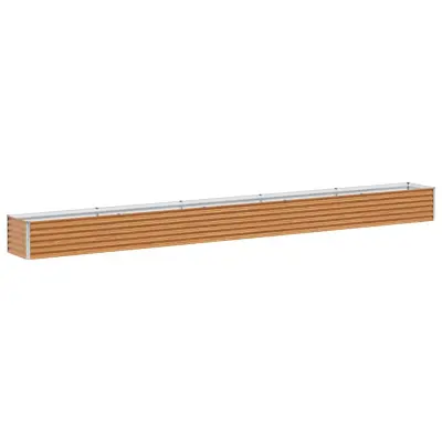 vidaXL Vrtna visoka greda 485 x 50 x 36 cm Cinkana jeklena