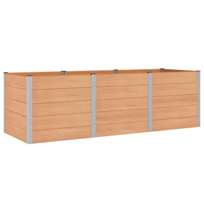 vidaXL Vrtna visoka greda Rjava 300 x 100 x 91 cm