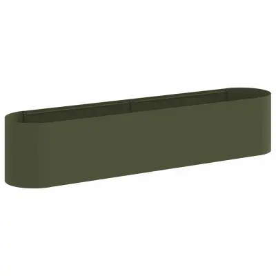 vidaXL Povišana vrtna gredica Olivno zelena 200 x 40 x 40 cm