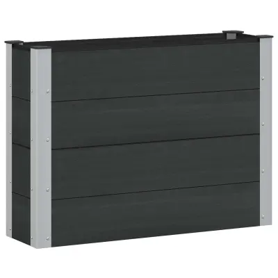 vidaXL Vrtna visoka greda Črna 100 x 30 x 72 cm