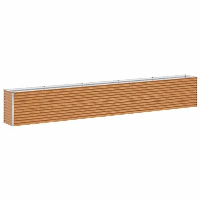 vidaXL Vrtna visoka greda 485 x 50 x 68 cm Cinkana jeklena