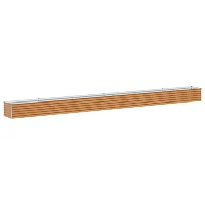 vidaXL Vrtna visoka greda 582 x 50 x 36 cm Cinkana jeklena