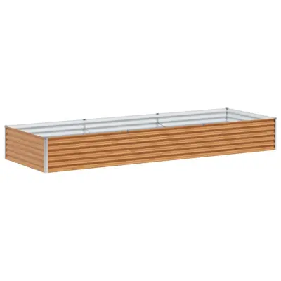 vidaXL Vrtna visoka greda 290 x 100 x 36 cm Cinkana jeklena