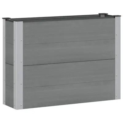 vidaXL Vrtna visoka greda Siva 100 x 30 x 72 cm