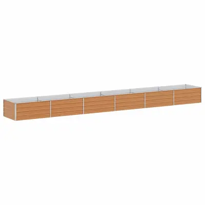 vidaXL Vrtna visoka greda Svetlo rjava 600 x 80 x 45 cm