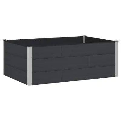 vidaXL Vrtna visoka greda Črna 150 x 100 x 54 cm