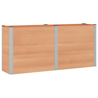 vidaXL Vrtna visoka greda Rjava 200 x 50 x 91 cm