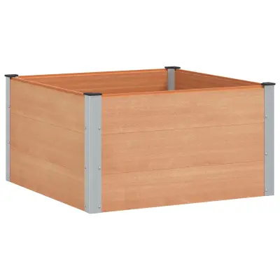 vidaXL Vrtna visoka greda Rjava 100 x 100 x 54 cm