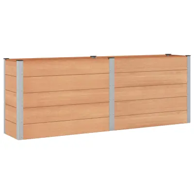 vidaXL Vrtna visoka greda Rjava 250 x 50 x 91 cm