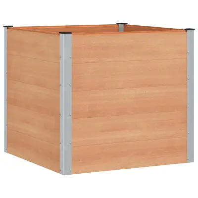 vidaXL Vrtna visoka greda Rjava 100 x 100 x 91 cm