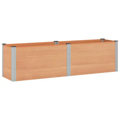vidaXL Vrtna visoka greda Rjava 200 x 50 x 54 cm