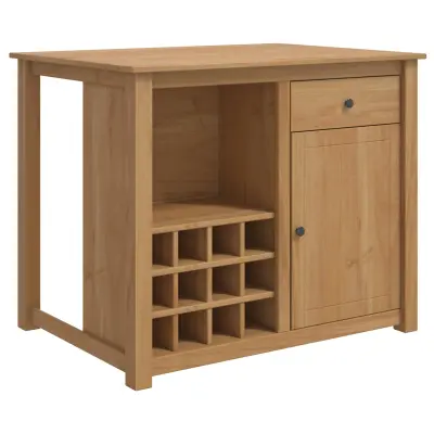 vidaXL Kuhinjski voziček PANAMA 2 pcs Medeno voskasta 112 x 77 x 90 cm