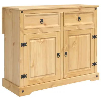 vidaXL Kuhinjski voziček 2 pcs Medeno voskasta 112 x 70 x 91,5 cm