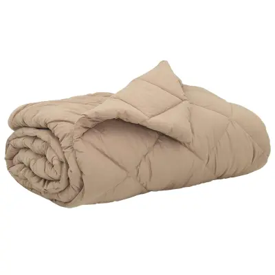 vidaXL Poletna odeja Taupe 200 x 200 cm Mikrovlakna