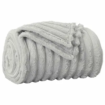 vidaXL Odeja Siva 200 x 150 cm Flis