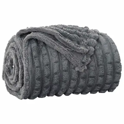 vidaXL Odeja Temno siva 200 x 150 cm Flis