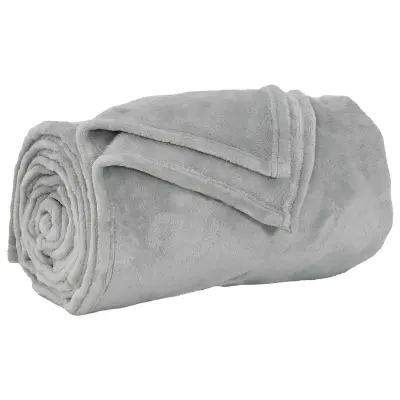 vidaXL Odeja Siva 240 x 270 cm Flis