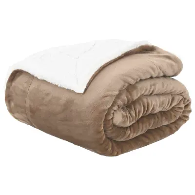 vidaXL Odeja Kamel 130 x 150 cm Flis