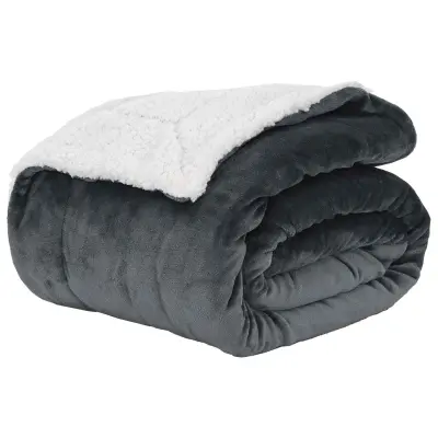 vidaXL Odeja Temno siva 150 x 200 cm Flis