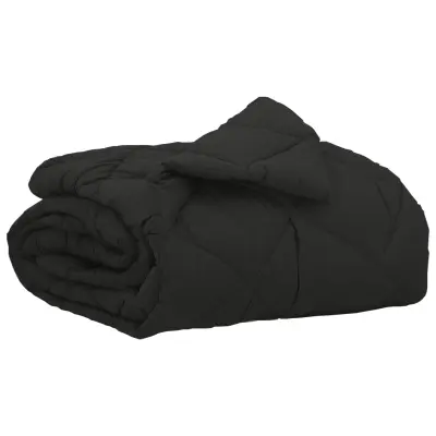 vidaXL Poletna odeja Črna 220 x 135 cm Mikrovlakna