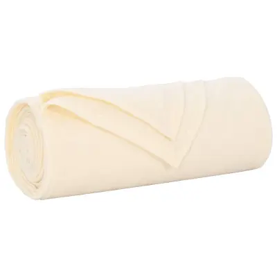 vidaXL Odeja krema 350 x 270 cm Flis