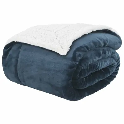 vidaXL Odeja Temno modra 220 x 240 cm Flis