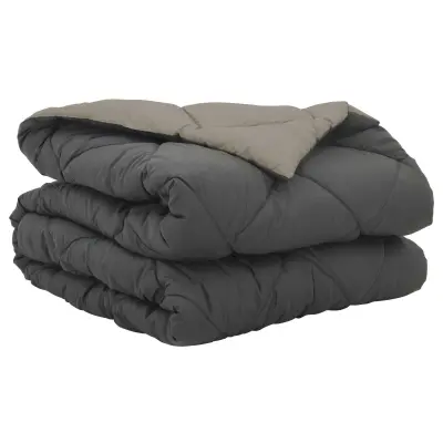 vidaXL Poletna odeja Svetlo siva in antracit 220 x 135 cm Mikrovlakna