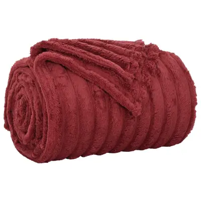vidaXL Odeja Bordeaux rdeča 150 x 130 cm Flis