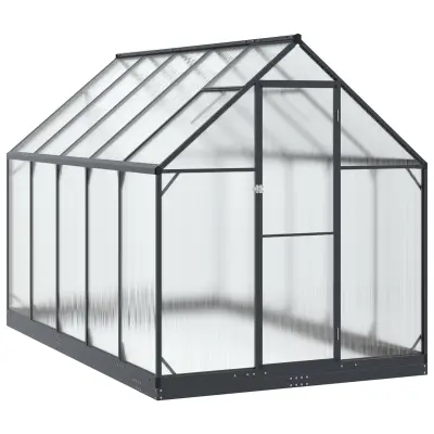 vidaXL Rastlinjak v vrtu z vrati Antracit 183,5 x 303,5 x 207 cm