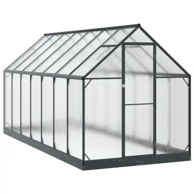 vidaXL Rastlinjak v vrtu z vrati Antracit 183,5 x 423,5 x 207 cm