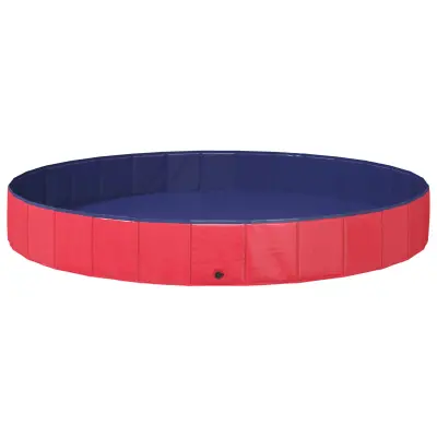 vidaXL Bazen za pse Rdeča Ø300 x 38 cm Gosta PVC