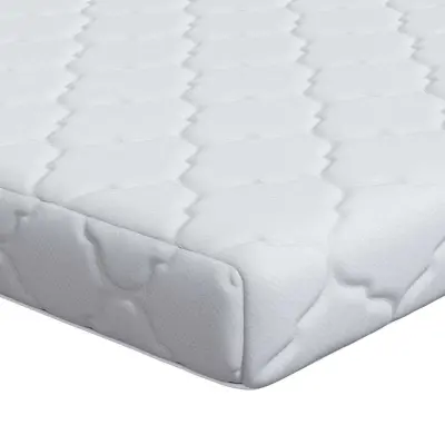 vidaXL Vzmetnica Bela 140 x 190 cm žakardna tkanina