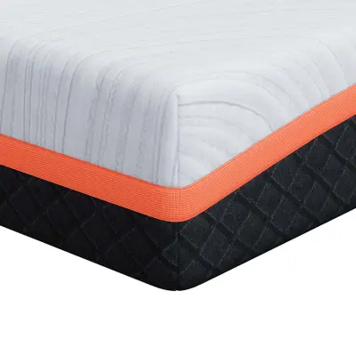 vidaXL Vzmetnica Bela in siva 70 x 200 cm žakardna tkanina